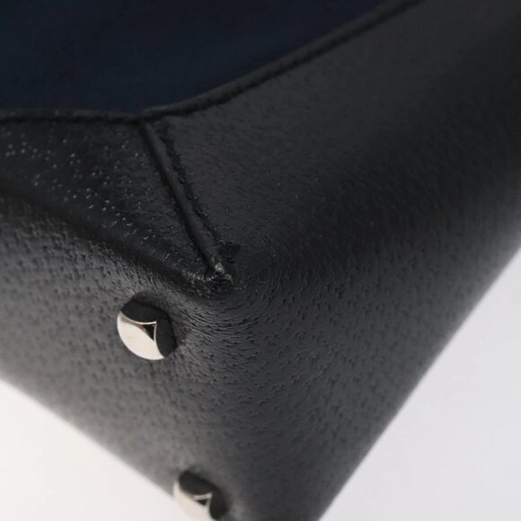 Salvatore Ferragamo Shoulder Bag Canvas Navy Silver Auth bs25827 - Picture 4 of 16